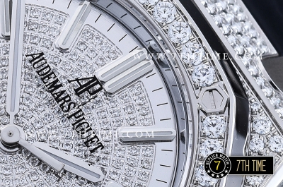 Royal Oak Ref.15450 37mm Full Diamonds SS/LE White Mod A3120