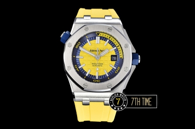 Royal Oak Diver 42mm SS/RU Yellow Checkered Dial MY9015 Mod A3120