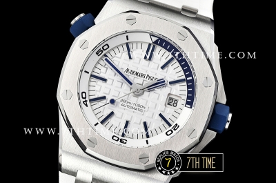 Royal Oak Diver 42mm SS/RU White Checkered Dial MY9015 Mod A3120