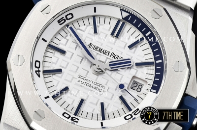 Royal Oak Diver 42mm SS/RU White Checkered Dial MY9015 Mod A3120