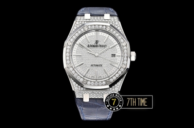 Royal Oak 15400 41mm SS/LE Full Diamonds Paved Dial MY9015 Mod