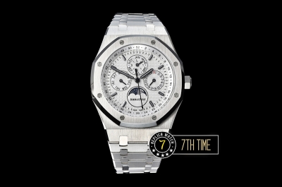 Royal Oak Perpetual Calendar 41mm 26574 SS/SS White Checkered Dial A5134