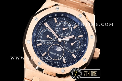 Royal Oak Perpetual Calendar 41mm 26574 RG/RG Blue Checkered Dial A5134