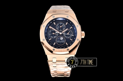 Royal Oak Perpetual Calendar 41mm 26574 RG/RG Blue Checkered Dial A5134