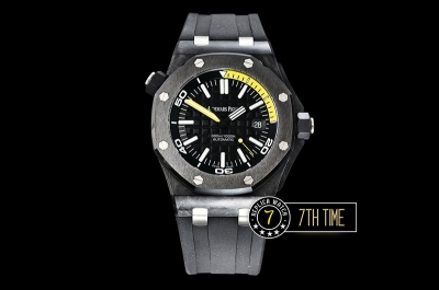 Royal Oak Diver FC/RU Black/Yellow Checkered Dial Ceramic Bezel A2836 Mod