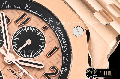 Royal Oak Offshore 42mm Gold Themes Rose Gold Checkered Dial RG/RG A3126