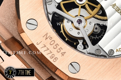 Royal Oak Extra Thin RG/RG Blue Checkered Dial Flying Tourbillon