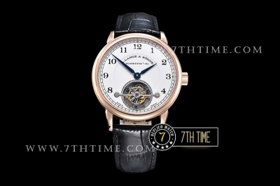 ALANGE & SOHNE 1815 Tourbillon White Dial  Black Numeral Markers Asia Manual Wind Tourbillon