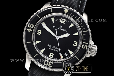 Blancpain Fifty Fathoms Black Dial with Markers Asia 23J