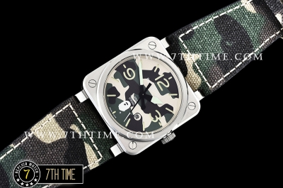 BR03-92 Camo Print Dial 42mm in Stainless Steel