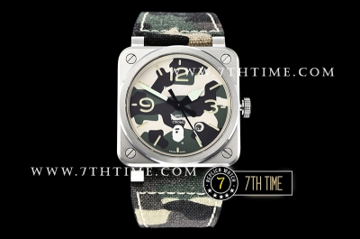 BR03-92 Camo Print Dial 42mm in Stainless Steel