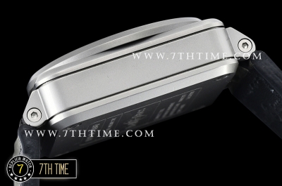 BR03-94 Horolum Chronograph Silver Grey Dial Black Leather Strap