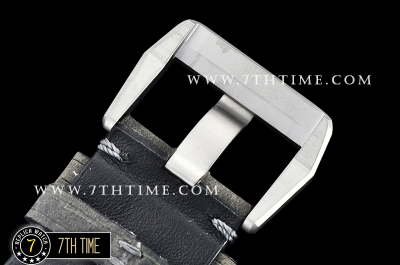 BR03-94 Horolum Chronograph Silver Grey Dial Black Leather Strap