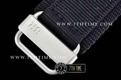 BR03-94 Horolum Chronograph Silver Grey Dial Black Leather Strap