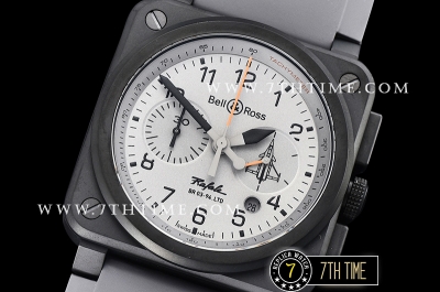 BR03-94 Chronograph Grey Rafale Limited Dial PVD Thick Coated on Solid Stainless Steel