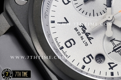 BR03-94 Chronograph Grey Rafale Limited Dial PVD Thick Coated on Solid Stainless Steel