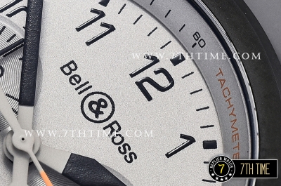 BR03-94 Chronograph Grey Rafale Limited Dial PVD Thick Coated on Solid Stainless Steel