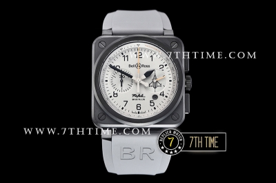BR03-94 Chronograph Grey Rafale Limited Dial PVD Thick Coated on Solid Stainless Steel