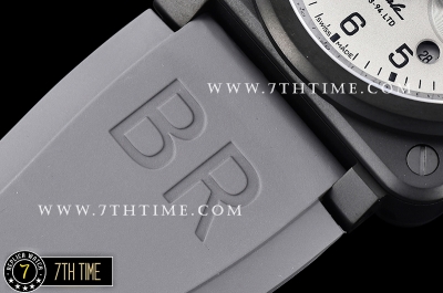BR03-94 Chronograph Grey Rafale Limited Dial PVD Thick Coated on Solid Stainless Steel