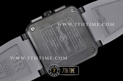 BR03-94 Chronograph Grey Rafale Limited Dial PVD Thick Coated on Solid Stainless Steel