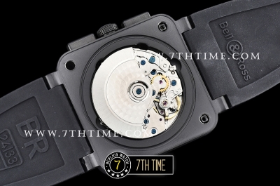 BR03-94 Chronograph Grey Rafale Limited Dial PVD Thick Coated on Solid Stainless Steel