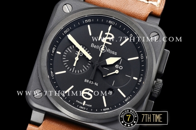 BR03-94 Chronograph Black Dial PVD/LE Asia 7750