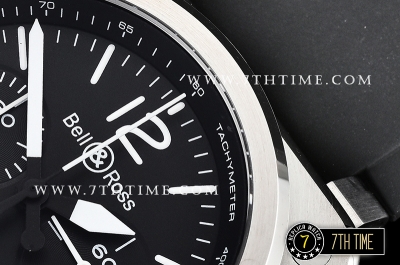 BR03-94 Chronograph Black Dial Solid Stainless Steel Asia 7750