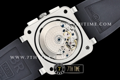 BR03-94 Chronograph Black Dial Solid Stainless Steel Asia 7750