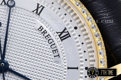 Breguet Classique 5177 White Guilloche Dial with Roman Numerals 18K Yellow Gold