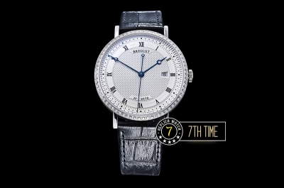 Breguet Classique 5177 White Guilloche Dial with Roman Numerals Solid Stainless Steel