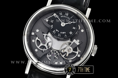 Breguet Tradition 7057BR Black Guilloche Skeletonal Dial with Roman Numerals Solid Stainless Steel 316L