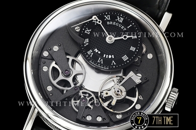 Breguet Tradition 7057BR Black Guilloche Skeletonal Dial with Roman Numerals Solid Stainless Steel 316L