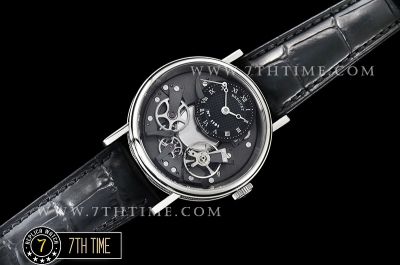 Breguet Tradition 7057BR Black Guilloche Skeletonal Dial with Roman Numerals Solid Stainless Steel 316L