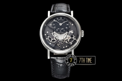 Breguet Tradition 7057BR Black Guilloche Skeletonal Dial with Roman Numerals Solid Stainless Steel 316L