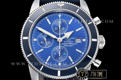 Breitling SuperOcean Heritage II Chrono Blue Ceramic Bezel  Blue Dial with Stick Markers