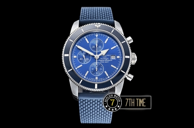 Breitling SuperOcean Heritage II Chrono Blue Ceramic Bezel  Blue Dial with Stick Markers
