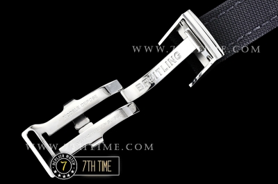 Breitling Chronomat Airborne White Dial with Black Subdials & Stick Markers Nylon Clad Leather Strap