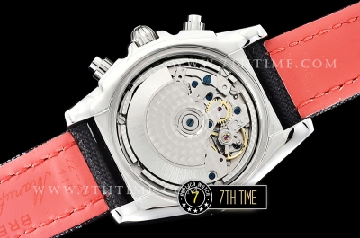 Breitling Chronomat Airborne Black Dial with Silver Tone Subdials & Stick Markers Nylon Clad Leather Strap