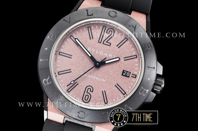 Bvlgari Diagono Magnesium Ceramic Bezel Special Bronze "Motorlac" Coated Dial with Numerals & Stick Markers