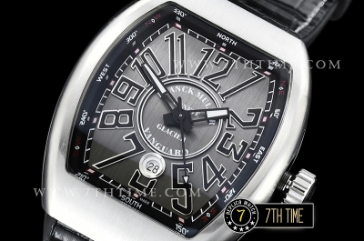 Franck Muller Vanguard V45 Series Silver Grey Textured Dial with Numeral Markers