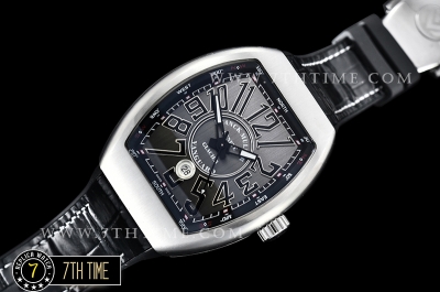 Franck Muller Vanguard V45 Series Silver Grey Textured Dial with Numeral Markers