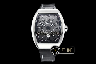 Franck Muller Vanguard V45 Series Silver Grey Textured Dial with Numeral Markers