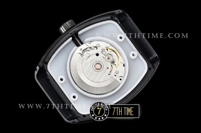 Franck Muller Vanguard V45 Series Black Textured Dial with Lume Numeral Markers Thick PVD Coated Bezel And Case
