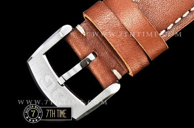 Glashutte Senator Navigator Black Dial with Numerals Leather Strap