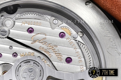 Glashutte Senator Navigator Black Dial with Numerals Leather Strap