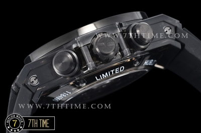 Hublot Big Bang Unico Sapphire Skeletonal Dial with Numeral Markers & Black Rehaut Baguette Rainbow Colored Gems Bezel