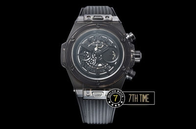 Hublot Big Bang Unico Sapphire Skeletonal Dial with Numeral Markers & Black Rehaut High Quality Plastics Transparent Bezel