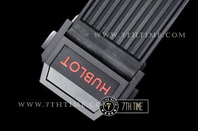 Hublot Big Bang Unico Sapphire Skeletonal Dial with Numeral Markers & Black Rehaut Baguette Red Gems Bezel