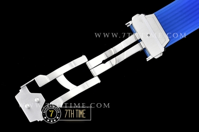 Hublot Big Bang Unico Sapphire Skeletonal Dial with Numeral Markers & Black Rehaut Baguette Blue Gems Bezel