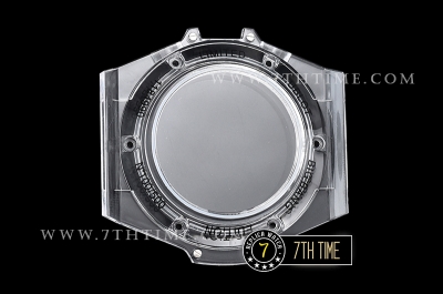 Hublot Big Bang Unico Sapphire Plastics Transparent Case Kit  Baguette Rainbow Colored Gems Bezel Skeletonal Dial with Numeral Markers